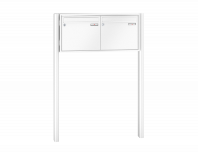 RENZ Briefkastenanlage freistehend, Quadra, Kastenformat 370x330x145mm, 2-teilig, zum Einbetonieren, Renz Nummer 10-0-10310