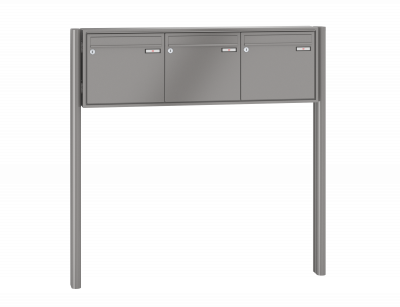 RENZ Briefkastenanlage freistehend, Quadra, Kastenformat 370x330x145mm, 3-teilig, zum Einbetonieren, Renz Nummer 10-0-10311