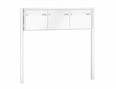 RENZ Briefkastenanlage freistehend, Quadra, Kastenformat 370x330x145mm, 3-teilig, zum Einbetonieren, Renz Nummer 10-0-10311