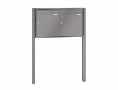 RENZ Briefkastenanlage freistehend, Quadra, Kastenformat 370x440x145mm, 2-teilig, zum Einbetonieren, Renz Nummer 10-0-10316