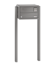 RENZ Briefkastenanlage freistehend, RS4000, Kastenformat 370x110x270mm, 1-teilig, zum Einbetonieren, Vorbereitung Gegensprechanlage