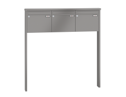 RENZ Briefkastenanlage freistehend, Tetro, Kastenformat 370x330x100mm, 3-teilig, zum Einbetonieren, Renz Nummer 10-0-10172