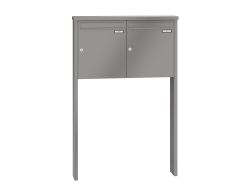 RENZ Briefkastenanlage freistehend, Tetro, Kastenformat 370x440x145mm, 2-teilig, zum Einbetonieren, Renz Nummer 10-0-10183