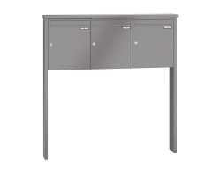 RENZ Briefkastenanlage freistehend, Tetro, Kastenformat 370x440x145mm, 3-teilig, zum Einbetonieren, Renz Nummer 10-0-10184