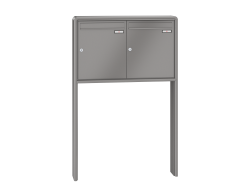 RENZ Briefkastenanlage freistehend, RS2000, Kastenformat 370x440x145mm, 2-teilig, zum Einbetonieren, Renz Nummer 10-0-10394