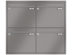 RENZ Briefkastenanlage Unterputz, Eckrahmen, Kastenformat 370x330x100mm, 4-teilig, Renz Nummer 10-0-25155