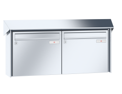 RENZ Briefkastenanlage Aufputz Prisma Edelstahl V4A Kastenformat 370x330x100mm, 2-teilig, Renz Nummer 10-0-25839