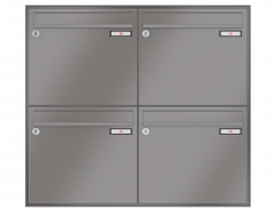 RENZ Briefkastenanlage Unterputz, Schattenfugenrahmen, Kastenformat 370x330x100mm, 4-teilig, Renz Nummer 10-0-35027