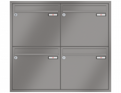 RENZ Briefkastenanlage Unterputz, Eckrahmen, Kastenformat 370x330x145mm, 4-teilig, Renz Nummer 10-0-35103