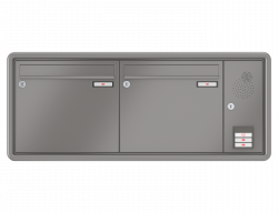 RENZ Briefkastenanlage Unterputz, RS3000, Kastenformat 370x330x145mm, mit Klingel - & Lichttaster und Vorbereitung Gegensprechanlage, 2-teilig, Renz Nummer 10-0-35146