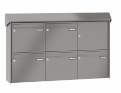 RENZ Briefkastenanlage Aufputz Prisma Kastenformat 370x330x145mm, 5-teilig, Renz Nummer 10-0-35948