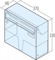 Renz Wandbriefkasten Einzelkasten Classic Edelstahl Kasten 370x330x145, mit RS50-Schrägeinwurf RENZ Nummer 17-1-48546