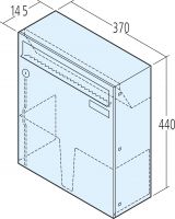 Renz Wandbriefkasten Einzelkasten Classic Edelstahl Jumbo Kasten 370x440x145, mit RS50-Schrägeinwurf RENZ Nummer 17-1-49746