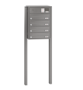 RENZ Briefkastenanlage freistehend, Quadra, Kastenformat 370x110x270mm, 4-teilig, zum Einbetonieren