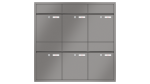 RENZ Briefkastenanlage Unterputz, Renz Plan, Kastenformat 300x440x160mm, 6-teilig, Renz Nummer 60-0-60302