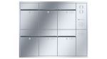RENZ Briefkastenanlage Unterputz, Renz Plan, Edelstahl V4A, Kastenformat 300x440x160mm, mit Klingel - & Lichttaster und Vorbereitung Gegensprechanlage, 6-teilig, Renz Nummer 60-0-60320