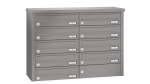 RENZ Briefkastenanlage Aufputz, Tetro, Kastenformat 370x110x270mm, 9-teilig