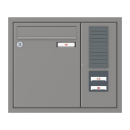 RENZ Briefkastenanlage Unterputz, Eckrahmen, Kastenformat 260x330x100mm, mit Klingel - & Lichttaster und Vorbereitung Gegensprechanlage, 1-teilig, Renz Nummer 10-0-25069