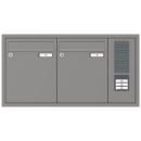 RENZ Briefkastenanlage Unterputz, Eckrahmen, Kastenformat 260x330x100mm, mit Klingel - & Lichttaster und Vorbereitung Gegensprechanlage, 2-teilig, Renz Nummer 10-0-25101
