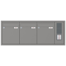 RENZ Briefkastenanlage Unterputz, Eckrahmen, Kastenformat 260x330x100mm, mit Klingel - & Lichttaster und Vorbereitung Gegensprechanlage, 3-teilig, Renz Nummer 10-0-25131