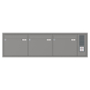 RENZ Briefkastenanlage Unterputz, Eckrahmen, Kastenformat 370x330x145mm, mit Klingel - & Lichttaster und Vorbereitung Gegensprechanlage, 3-teilig, Renz Nummer 10-0-35133