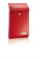 Renz Briefkasten Linie Privat Volta, Kasten aus Stahl/Edelstahl 310x530x160, 15-1-40711  Edelstahl + RAL 9016 Verkehrsweiß oder RAL 9007 Graualuminium