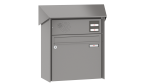 RENZ Briefkastenanlage Aufputz Prisma Kastenformat 370x330x145mm, mit Klingel - & Lichttaster und Vorbereitung Gegensprechanlage, 1-teilig, Renz Nummer 10-0-35956