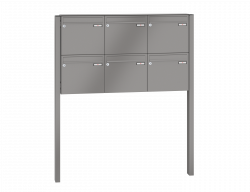 RENZ Briefkastenanlage freistehend, Basic B, Kastenformat 370x330x100mm, 6-teilig, zum Einbetonieren, Renz Nummer 10-0-25048