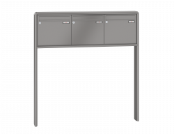 RENZ Briefkastenanlage freistehend, RS2000, Kastenformat 370x330x100mm, 3-teilig, zum Einbetonieren, Renz Nummer 10-0-25331