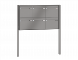 RENZ Briefkastenanlage freistehend, Quadra, Kastenformat 370x330x100mm, 6-teilig, zum Einbetonieren, Renz Nummer 10-0-25665